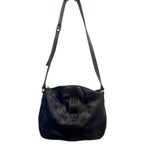 Etienne Aigner Crossbody Shoulder Handbag Purse Soft Leather Navy Blue Classic